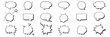 Speech Bubble set. Talk bubble. Cloud speech bubbles collection. Retro empty comic speech bubbles. Vector Illustration