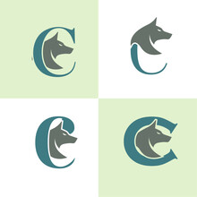 Initials Logo Design Alphabet Letter C I Wolf Logo Design Concept
