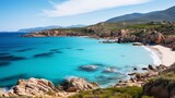 Fototapeta  - An observation of the Sardegna coastline at Cala Goloritze beach.
