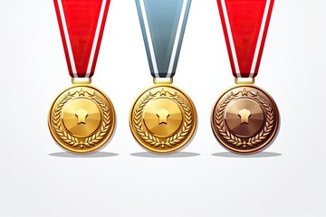 gold medal with ribbon