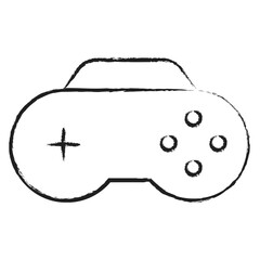 Canvas Print - Hand drawn Gamepad icon