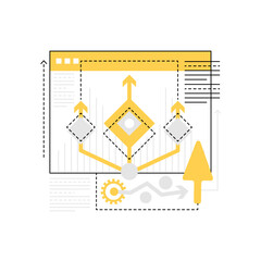 Wall Mural - Startup business development. Effective project management graphic icon illustration