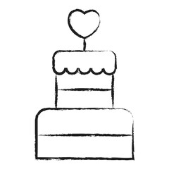 Canvas Print - Hand drawn Cake icon