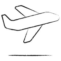 Poster - Hand drawn Flight Take off icon