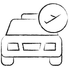 Poster - Hand drawn Airport taxi icon