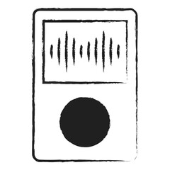 Poster - Hand drawn Mp3 player icon