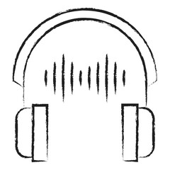 Sticker - Hand drawn Music Listening icon