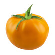 Yellow tomato isolated on white background with clipping path