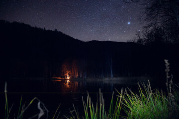Wall Mural - beautiful night view of the river