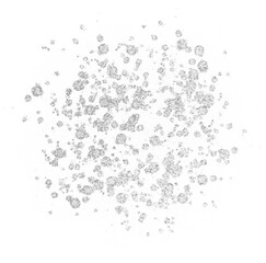 Wall Mural - silver glitter splatter, isolated png transparent background graphic element