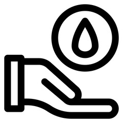 Sticker - Hand Water Icon