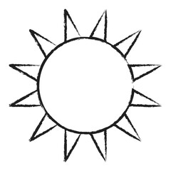 Canvas Print - Hand drawn Sun icon