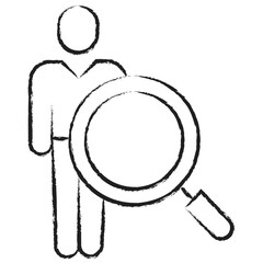 Poster - Hand drawn search Profile icon