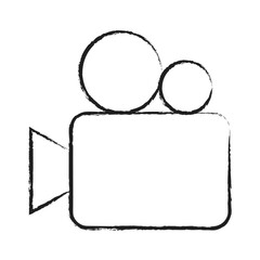 Sticker - Hand drawn Video camera icon