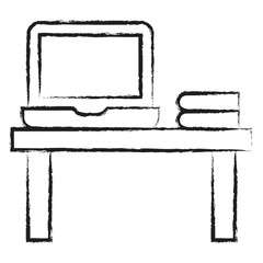 Sticker - Hand drawn Laptop Desk icon