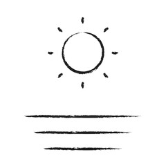 Sticker - Hand drawn Sun icon