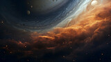Fototapeta  - The planet Jupiter in space ai generated