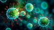 3D illustration of SARS-CoV-2 (Coronavirus) infection medical background