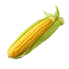 Wall Mural - corn isolated on white background, ai generated