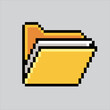 © Collaborapix - Pixel art illustration Folder Icon. Pixelated Folder. Folder office iconlandmark icon pixelated for the pixel art game and icon for website and video game.old school retro.