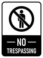 Sticker - Stop No Trespassing Keep Out Do Not Enter Warning Sign Icon. Vector Image.