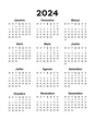 Calendário anual, calendário de 2024 com todos os meses: janeiro, fevereiro, março, abril, maio, junho, julho, agosto, setembro, outubro, novembro e dezembro. Planejamento Anual.