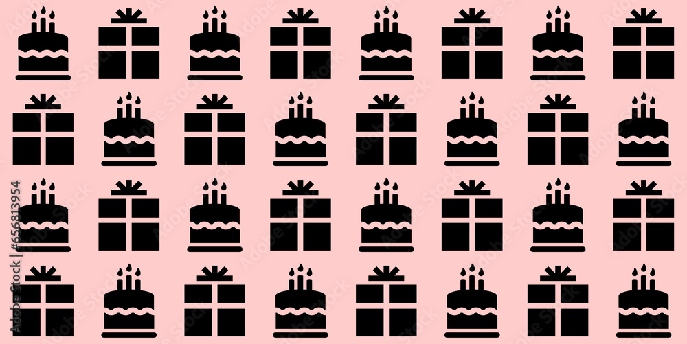 Girl pink birthday background vector Stock Illustration | Adobe Stock