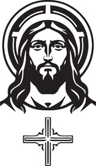 Wall Mural - Jesus Christ in a beautiful and elegant vector form
