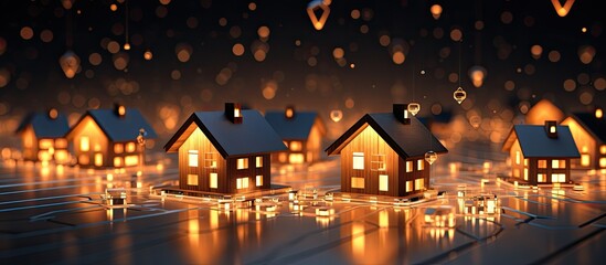 Poster - smart home icons illustrated in