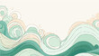 © Ydhimas - hand paint Seamless doodle simple art. Wave background.