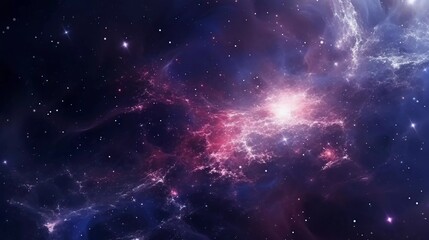 Wall Mural - space background featuring planets with shiny stars