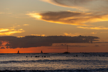 Sticker - sunset on the beach