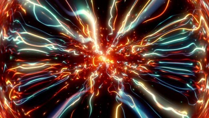 Wall Mural - This motion stock graphic shows beams of energy.