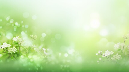 Wall Mural - Glowing blurred light green background, creative design for spring and summer season