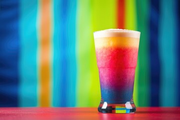 Wall Mural - glass of daiquiri with a bright colorful background