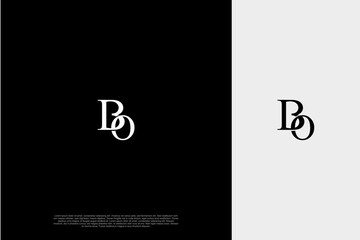 Initial Letter BO Logo monogram typography for business name. Vector logo inspiration
