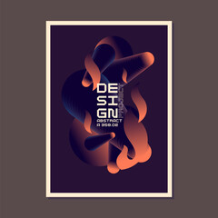 Poster - A template to use in your design. A composition of geometric shapes. Abstract background. Modern poster.