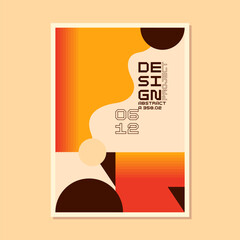 Poster - A template to use in your design. A composition of geometric shapes. Abstract background. Modern poster.