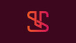 connected alphabet letter ST, TS logo design