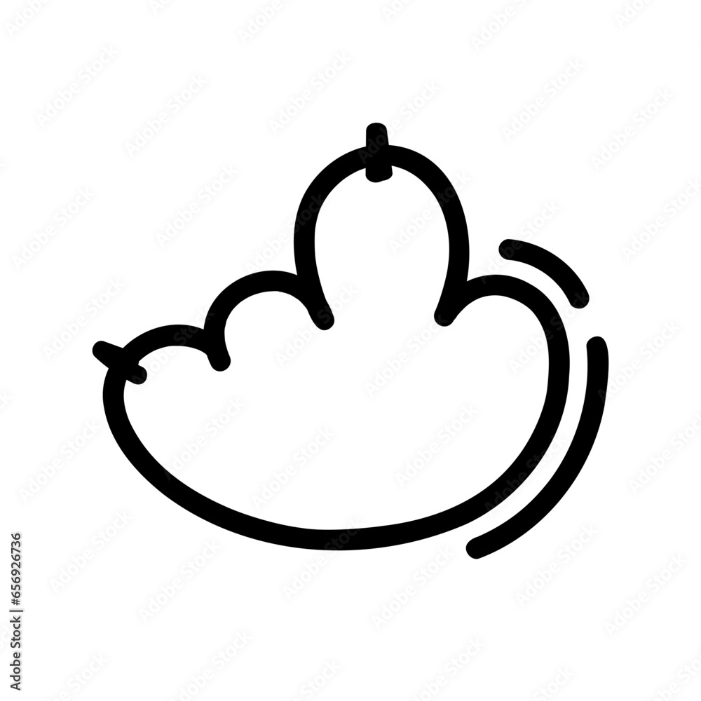 Cat forefinger. An angry cat shows middle finger. Gesture middle finger hand sign - Vector illustration on doodle style. Middle finger symbol.