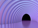 Fototapeta Do przedpokoju - 幻想的な光を放つ渦巻き状のトンネルの3Dイラスト