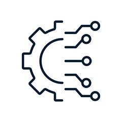 Poster - Digital transformation. Vector icon isolated on white background.