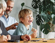 grandchild family child grandparent grandfather grandmother grandson boy fun portrait game playing leisur