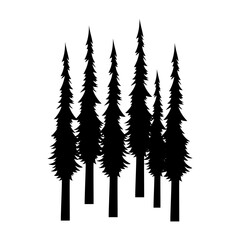 Wall Mural - forest icon vector. wood illustration sign. pine tree symbol. christmas tree logo.
