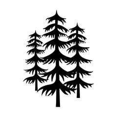 Wall Mural - forest icon vector. wood illustration sign. pine tree symbol. christmas tree logo.