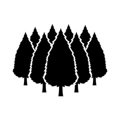 Wall Mural - forest icon vector. wood illustration sign. pine tree symbol. christmas tree logo.