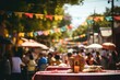 © Arthur - Neighborhood block party celebrating Hispanic Heritage Month - Community and Tradition - AI Generated