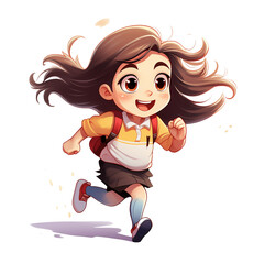 Wall Mural - girl is running