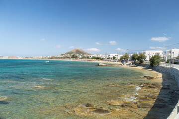 Sticker - The beach at  Agia Prokopios on the island of Naxos Greece