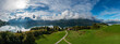 Austria, Upper Austria, Drone panorama of low clouds over Mondsee lake
